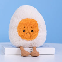 Load image into Gallery viewer, 23cm Fluffy Soft Boiled Egg Plushies With Different Emotions Stuffed Toys
