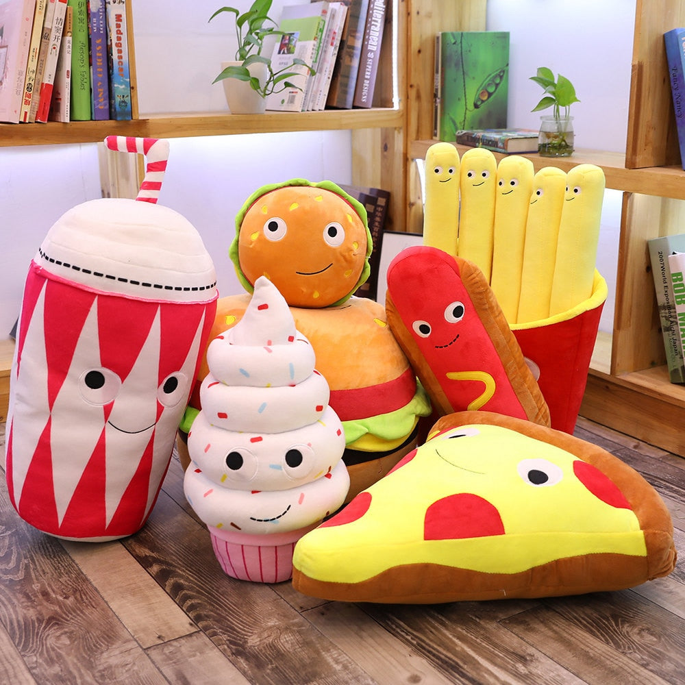 20cm-70cm Junk Food Collection Cute Pillow Plush Toys