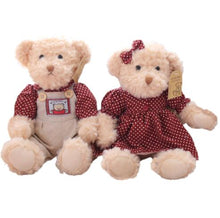 Load image into Gallery viewer, 2pcs 26cm Cute Couple Teddy Bear With Clothes Stuffed Plush Toys
