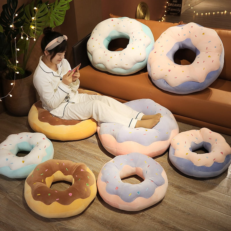 45cm/70cm Plush Donuts Pillow & Cushion Stuffed Soft Decorations