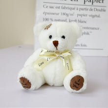 Load image into Gallery viewer, 18cm Lovely Patch Teddy Bear Soft Plush Toy With Ribbon
