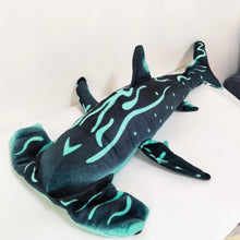 Load image into Gallery viewer, 100cm Cartoon Vibrant Blue Hammerhead Shark Stuffed Doll
