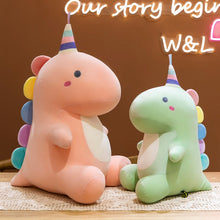 Load image into Gallery viewer, 30cm/40cm/50cm Lovely Colorful Party Hat Dinosaur Plush Toys
