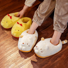 Load image into Gallery viewer, 35-42 Size Slippers Plush Cute Animal Foot Slipper Toys
