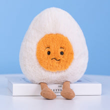 Load image into Gallery viewer, 23cm Fluffy Soft Boiled Egg Plushies With Different Emotions Stuffed Toys
