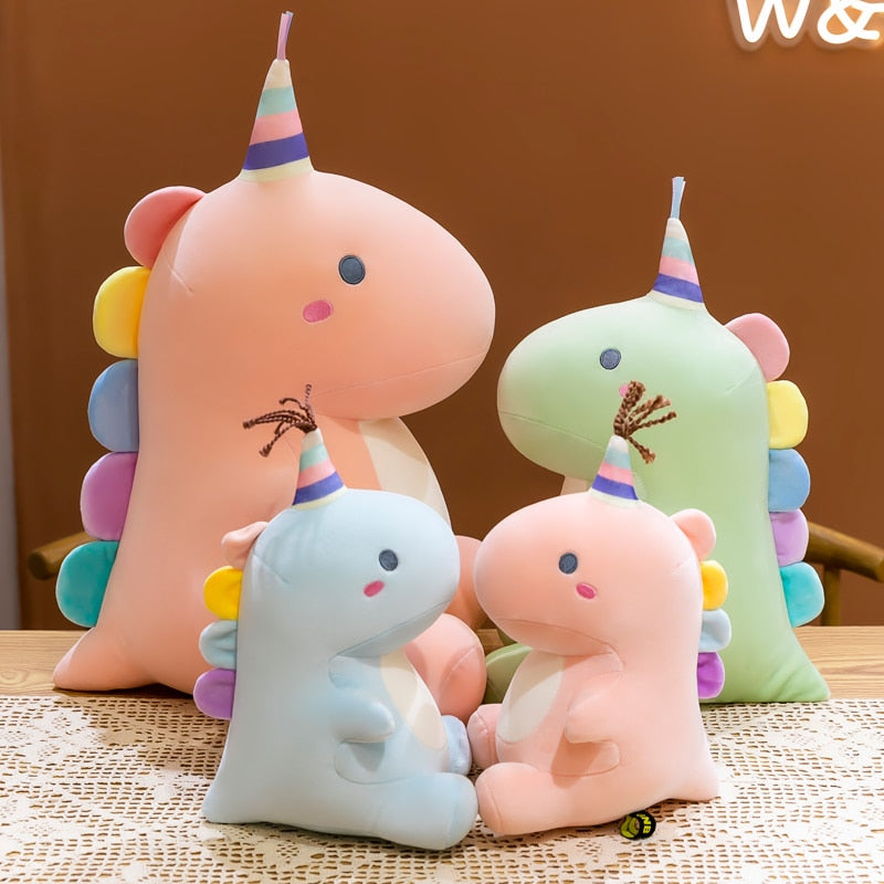 30cm/40cm/50cm Lovely Colorful Party Hat Dinosaur Plush Toys