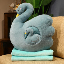 Load image into Gallery viewer, Cute Fluffy Ducklings &amp; Swan Plush Toys With Blankets
