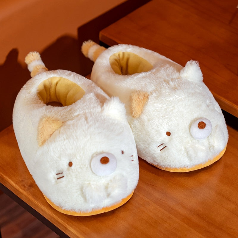 35-42 Size Slippers Plush Cute Animal Foot Slipper Toys