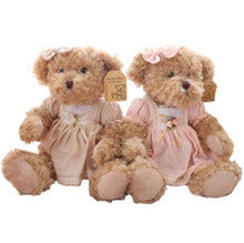 Load image into Gallery viewer, 2pcs 26cm Cute Couple Teddy Bear With Clothes Stuffed Plush Toys
