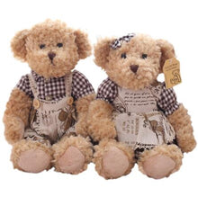 Load image into Gallery viewer, 2pcs 26cm Cute Couple Teddy Bear With Clothes Stuffed Plush Toys
