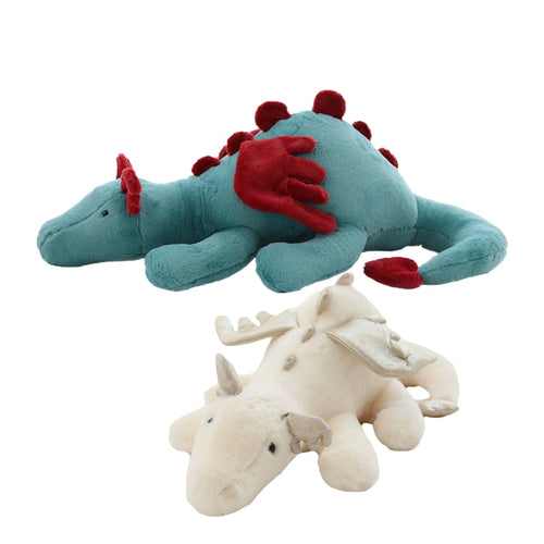 30cm-120cm Flying Dragon Plush Toys Green & White Cute Fluffy Dragons