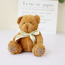 Load image into Gallery viewer, 18cm Lovely Patch Teddy Bear Soft Plush Toy With Ribbon
