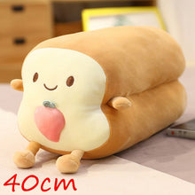 Load image into Gallery viewer, 40cm/80cm Happy Bread Loaf Long Pillow Plush With Animals Soft Food Toys
