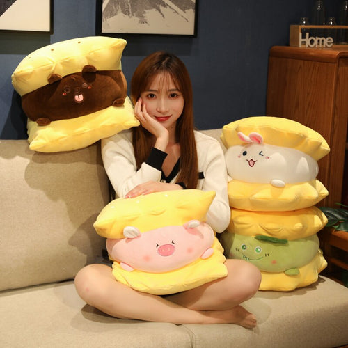 35cm Creative Sandwich Biscuits Animals Plush Pillows