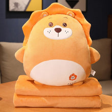 Load image into Gallery viewer, 40cm Cute Lovely Cartoon Round Animal Handwarmer 3 In 1 Blanket
