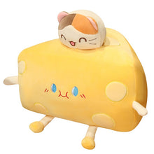 Load image into Gallery viewer, 20cm-50cm Cute Plush Cheese Toys With Little Animals On Top
