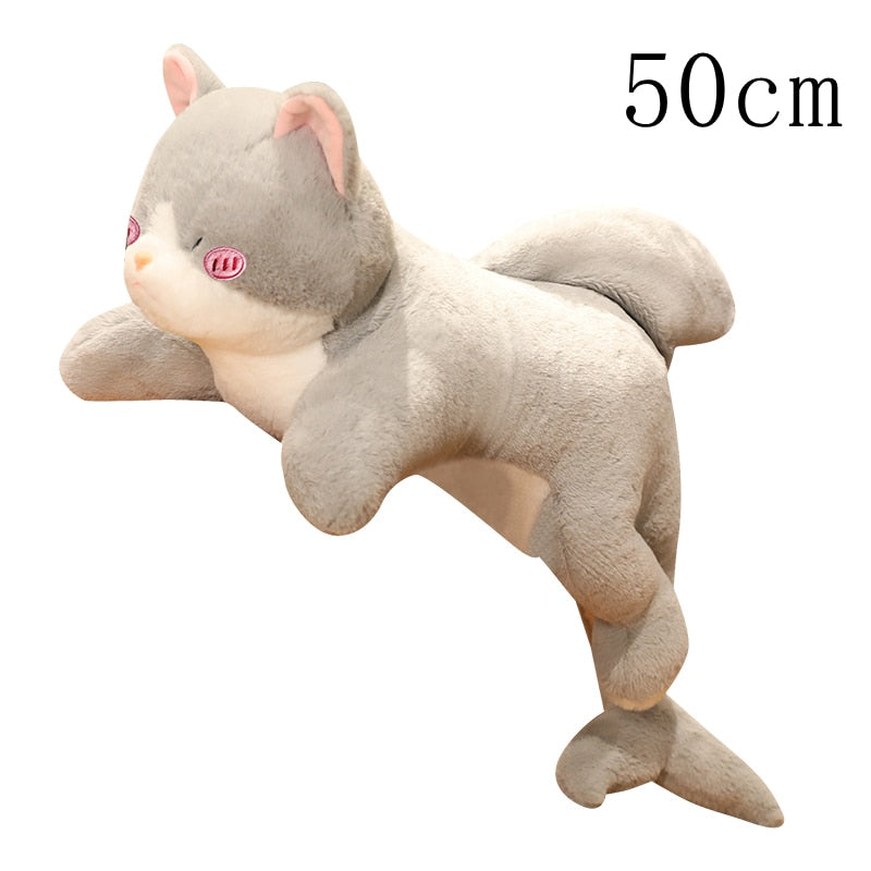 50cm-90cm Kawaii Transformation Morphing Shark & Cat Plush Toys