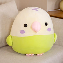 Load image into Gallery viewer, 30cm/40cm Cute Round Cuddly Chirp Budgie Plush Pillow Green &amp; Blue
