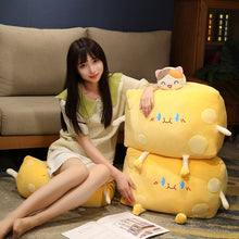 Load image into Gallery viewer, 20cm-50cm Cute Plush Cheese Toys With Little Animals On Top
