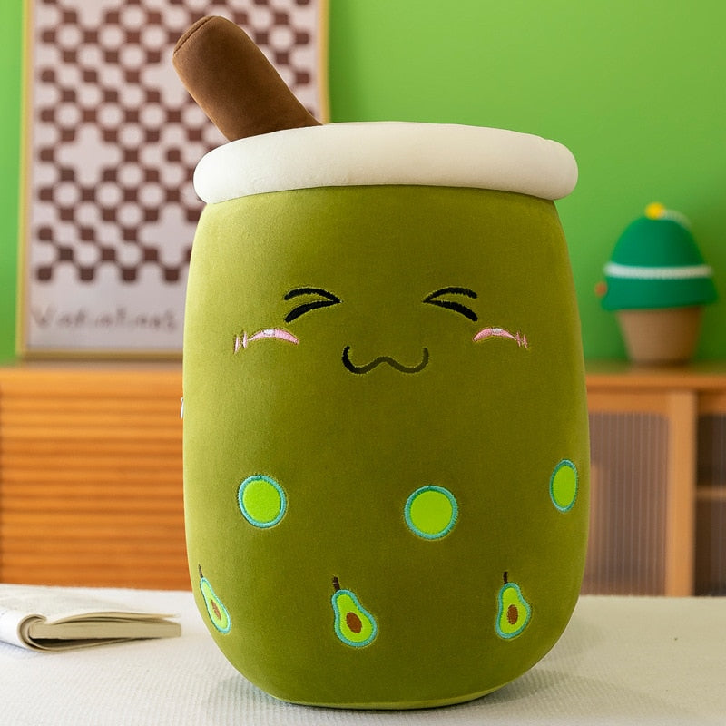 24cm-70cm Fruit Bubble Tea Cup Stuffed Plush Toy Collection