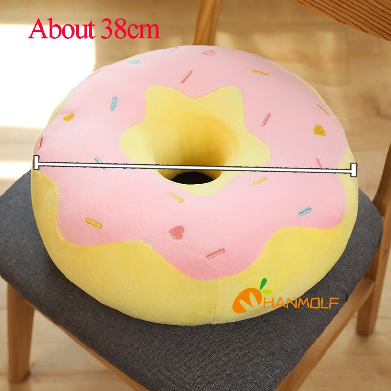 38cm/58cm Vibrant Donut Plush Pillow Cushions in Different Colours