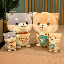 Load image into Gallery viewer, 20cm-85cm Kawaii Bubble Tea Dog Plush Toy Shiba Inu Stuffed Animal
