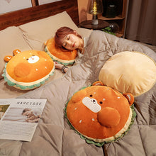 Load image into Gallery viewer, Kawaii Simulation Hamburger Rabbit &amp; Dog Plush Pillow
