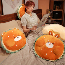 Load image into Gallery viewer, Kawaii Simulation Hamburger Rabbit &amp; Dog Plush Pillow
