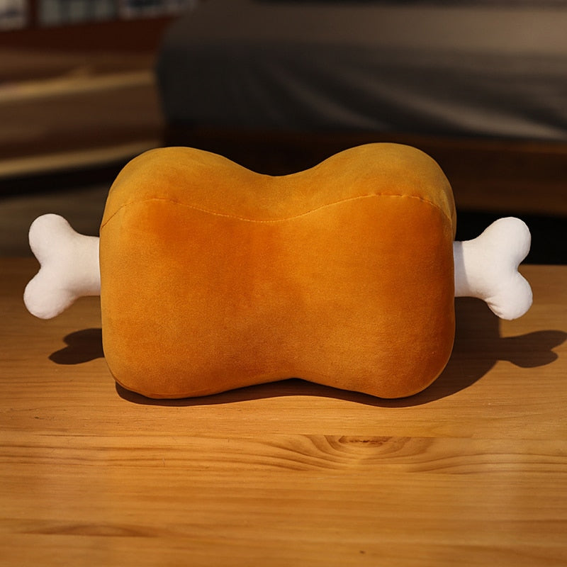 Meat Bone Stuffed Plush Pillow Detachable Bone Plush Toy