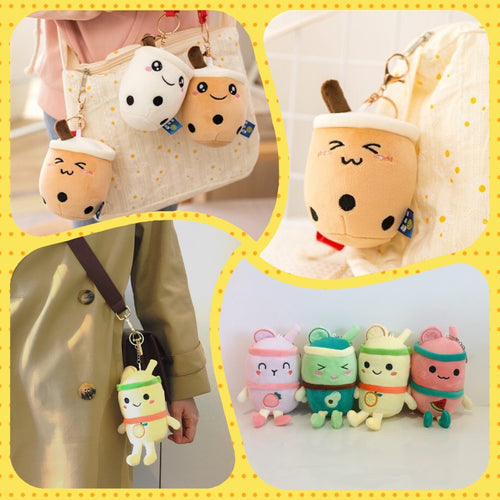 10cm-35cm Cute Kawaii Bubble Boba Tea Plushies & Keychains