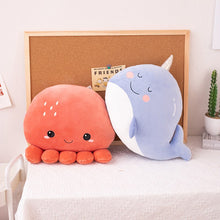 Load image into Gallery viewer, 45cm Cute Cartoon Octopus, Narwhal &amp; Dolphin Stuffed Plush Toys
