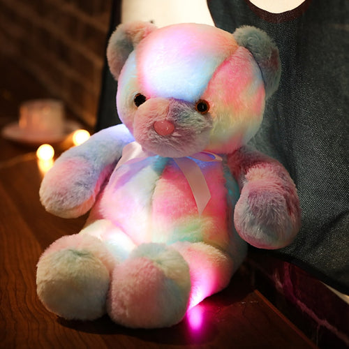 30cm/50cm Rainbow Creative Light Up LED Teddy Bear Stuffed Animals