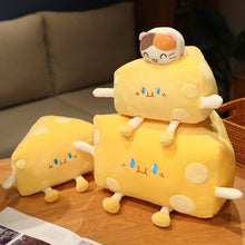 Load image into Gallery viewer, 20cm-50cm Cute Plush Cheese Toys With Little Animals On Top
