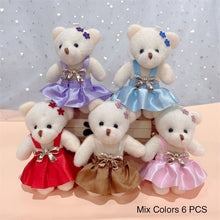 Load image into Gallery viewer, 10cm 6Pcs Teddy Bear Plush Toys In Many Different Clothes
