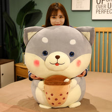 Load image into Gallery viewer, 20cm-85cm Kawaii Bubble Tea Dog Plush Toy Shiba Inu Stuffed Animal
