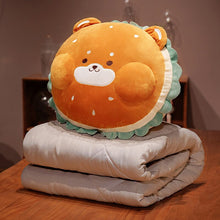 Load image into Gallery viewer, Kawaii Simulation Hamburger Rabbit &amp; Dog Plush Pillow
