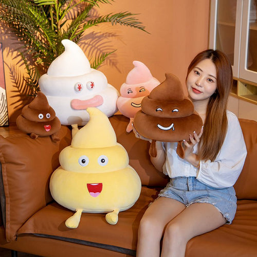 25cm-55cm Simulation Poop Plush Toys Cushion Soft Stuffed Dolls