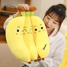 Load image into Gallery viewer, 35cm-70cm Cute Yellow Banana Cluster Stuffed Plush Pillows
