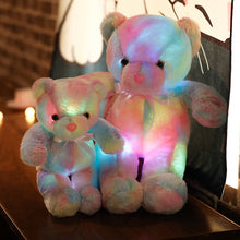 Load image into Gallery viewer, 30cm/50cm Rainbow Creative Light Up LED Teddy Bear Stuffed Animals
