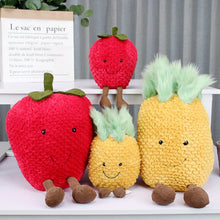 Load image into Gallery viewer, 22cm/35cm Lovely Strawberry &amp; Pineapple Fruit Food Plushies
