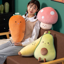 Load image into Gallery viewer, 55cm Cute Fruit &amp; Vegetables Plush Pillow Toys Cute With Different Expressions
