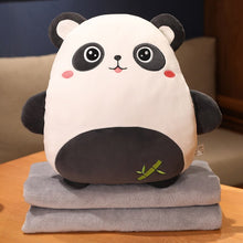 Load image into Gallery viewer, 40cm Cute Lovely Cartoon Round Animal Handwarmer 3 In 1 Blanket
