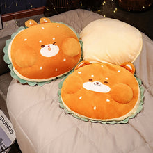 Load image into Gallery viewer, Kawaii Simulation Hamburger Rabbit &amp; Dog Plush Pillow
