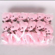 Load image into Gallery viewer, A variety of plush toy bears available in many different colours. Each bag contains 12 bears. These can be ideal gifts for birthday parties.
