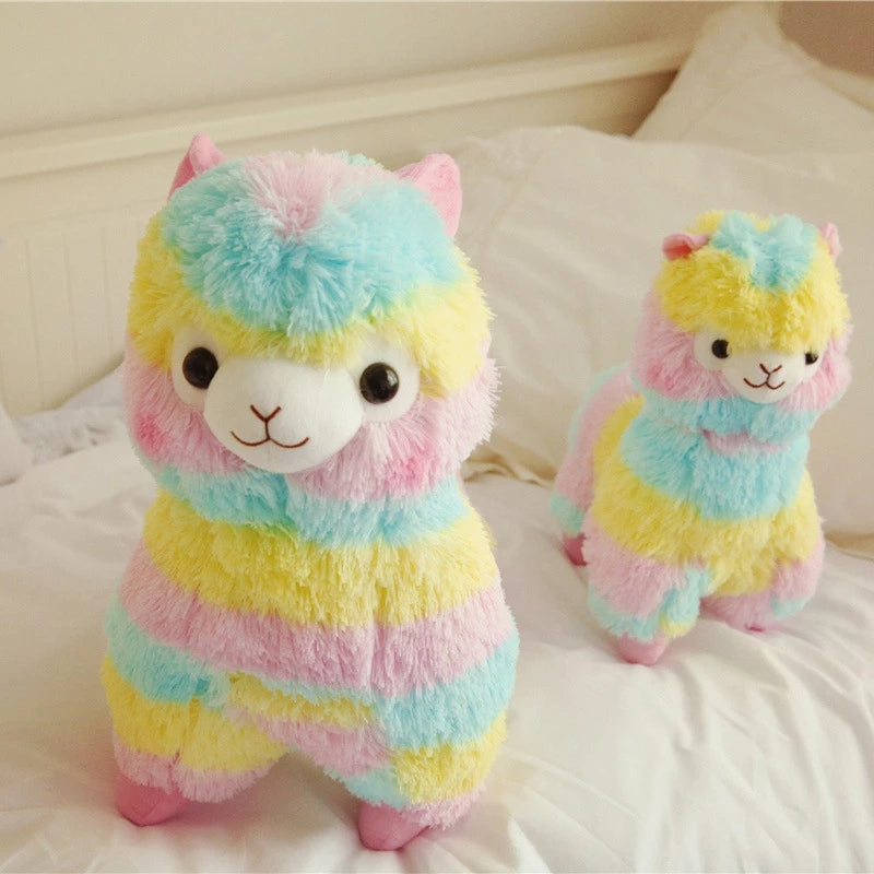 25cm Colorful Alpaca Plush Dolls Baby Cute Animal Dolls